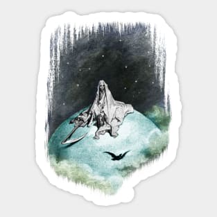 Death and The Raven: Sticker